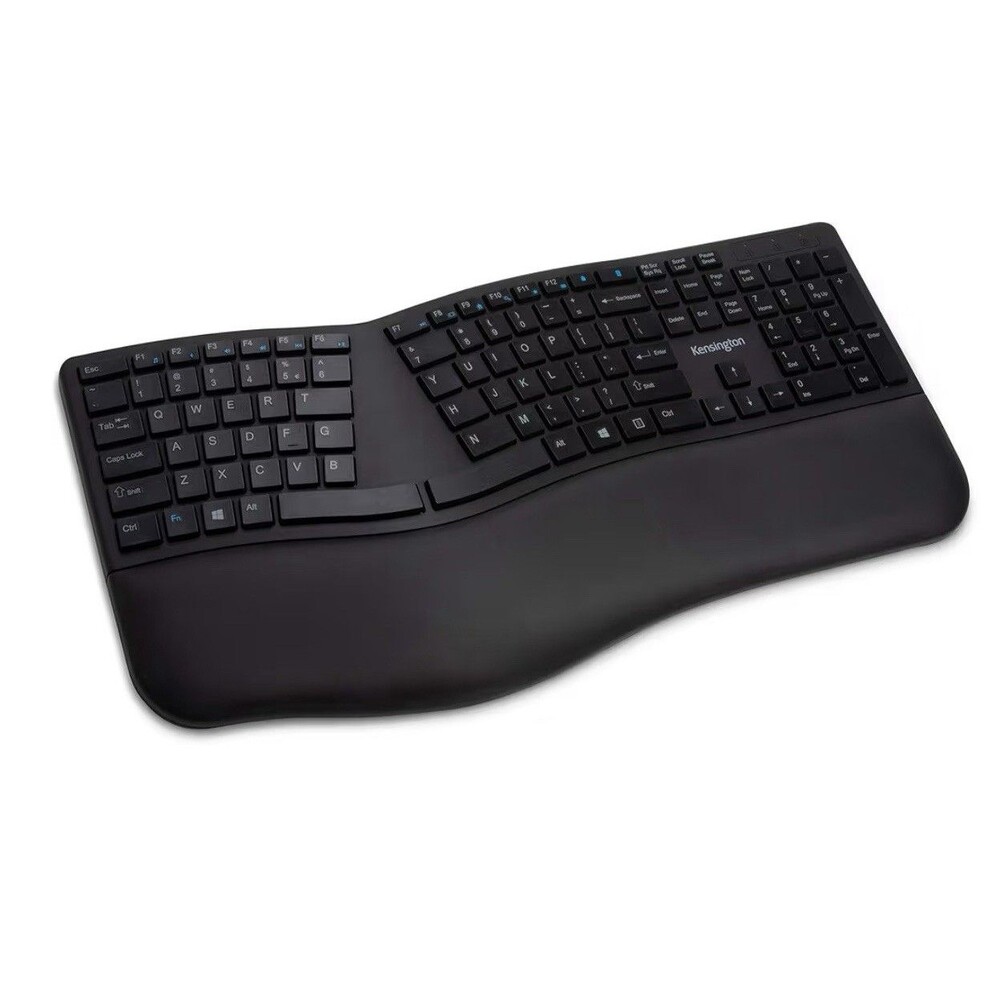 Kensington Pro Fit Ergonomic Wireless Keyboard, Bluetooth - Black (K75401US)